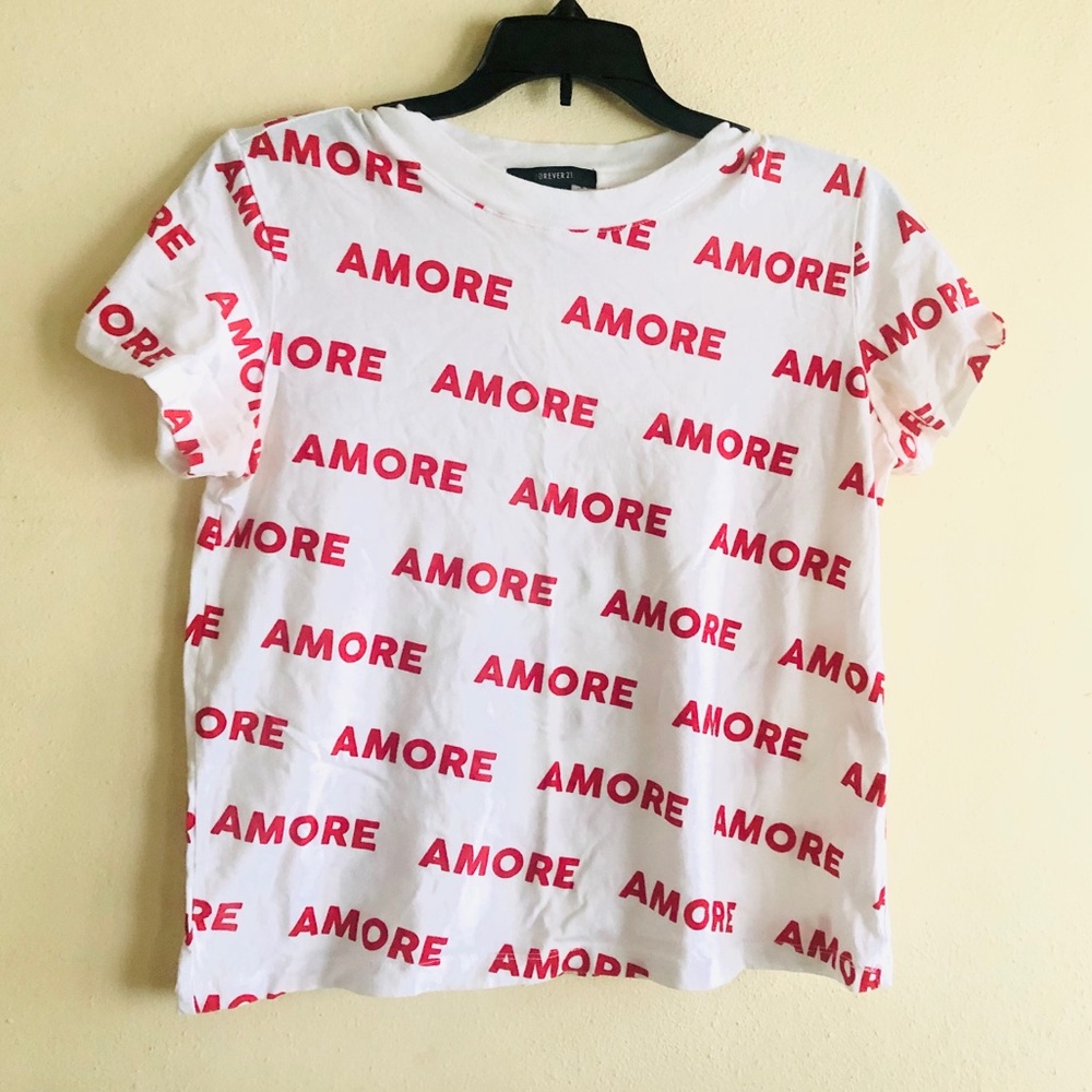 “Amore” Cropped Tee